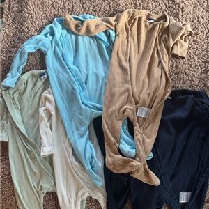 Old Navy Kids One Pieces Footies - Blue, Tan, Black, Cream